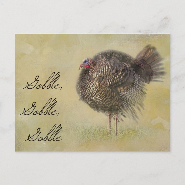 Textured Turkey Postcard (Front)