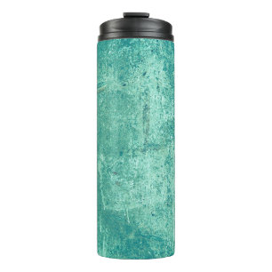 Textured vintage stripped blue wall. Background of Thermal Tumbler