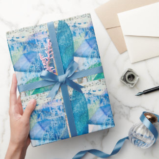 Textured Watercolor Painted Wrapping Paper 