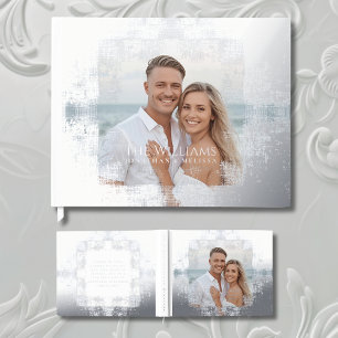 Textured Wedding Foil Guestbook Elegant Guest Book