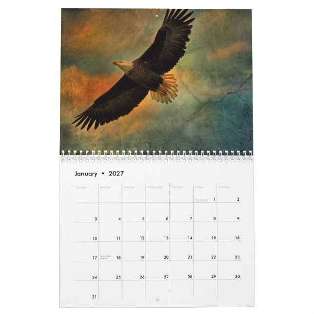 Textures 2013 calendar (Jan 2027)
