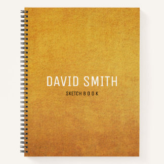 textures Personalised Sketchbook Name Notebook