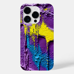 Textures Purple Blue Yellow Explosion Fun Colours Case-Mate iPhone 14 Pro Case