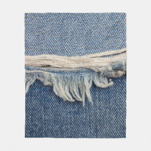 Textures ripped jeans background. fleece blanket