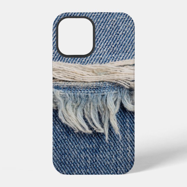 Textures ripped jeans background. iPhone case (Back)