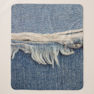 Textures ripped jeans background. sherpa blanket