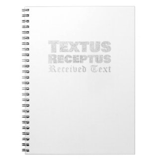 Textus Receptus Latin Word For Received Text Chris Notebook