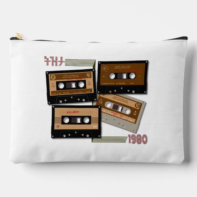 Tezeta Throwback Tunes Cassette Tape Accessory Pouch (Front)