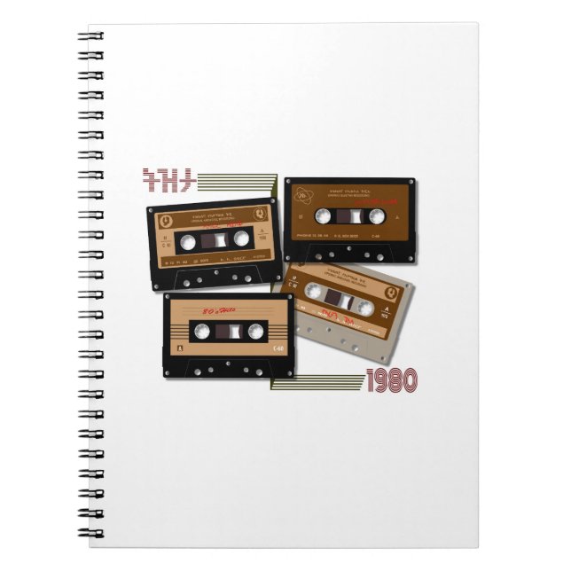 Tezeta Throwback Tunes Cassette Tape Notebook (Front)
