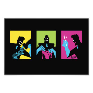 TF2 BLU medic triptych art print 