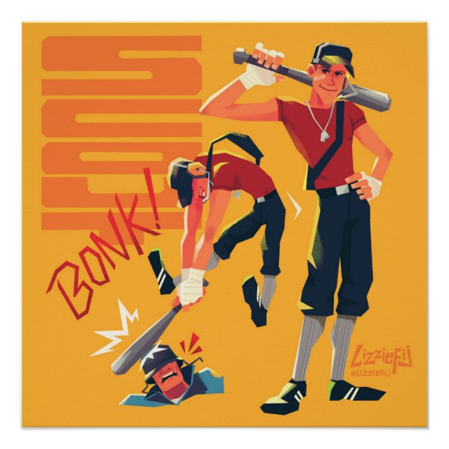 TF2 Scout Bonk! poster print (Front)