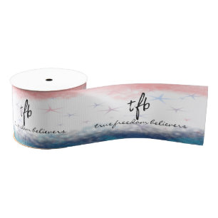 TFB American Freedom Believers Patriotic Grosgrain Ribbon