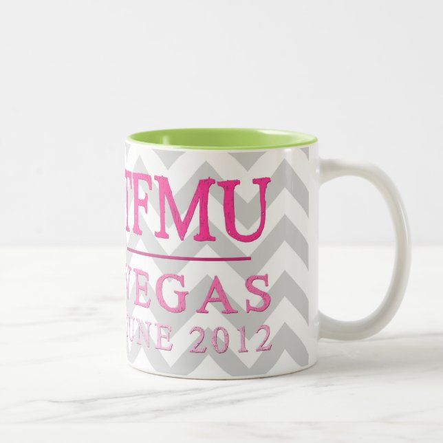 TFMU VEGAS Pink Chevron Mug (Right)