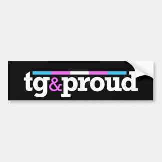 Tg&proud Black Bumper Sticker