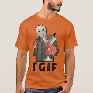 TGIF Funny Halloween Season Costume With Spooky Vi T-Shirt