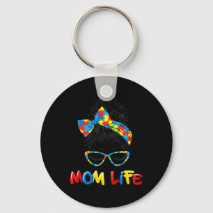 Th Autistic Autism Awareness Mum-life Women Mum Gi Key Ring