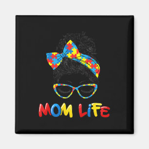 Th Autistic Autism Awareness Mum-life Women Mum Gi Magnet