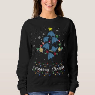 Th Cute Stingray Christmas Tree Pajama Matching Co Sweatshirt