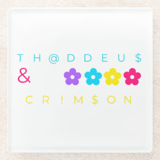 TH@DDEU$ & CRIM$ON GLASS COASTER