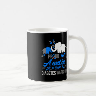 Th Proud Auntie Of A Type 1 Diabetes Warrior Gift Coffee Mug