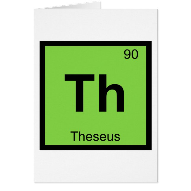Th - Theseus Greek Chemistry Periodic Table (Front)