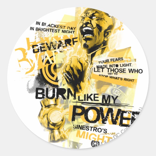 Thaal Sinestro 10 Classic Round Sticker (Front)