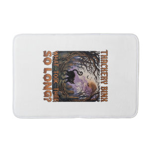 Thackery Binx Black Cat Halloween Graveyard Bats_1 Bath Mat