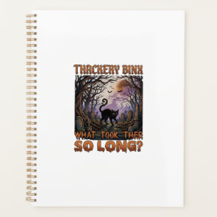 Thackery Binx Black Cat Halloween Graveyard Bats_1 Planner
