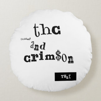 thaddeus & crimson round cushion