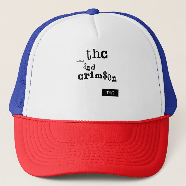 thaddeus & crimson trucker hat (Front)