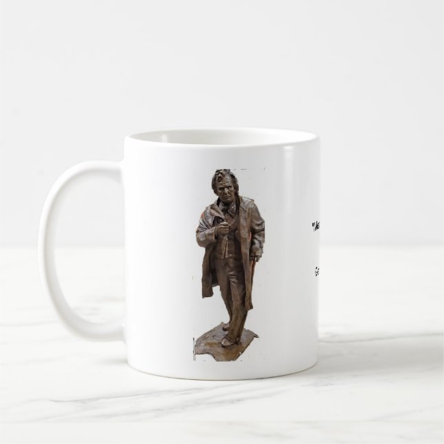 Thaddeus Stevens statue cup and Stevens's quote (Left)