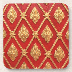 Thai art pattern coaster