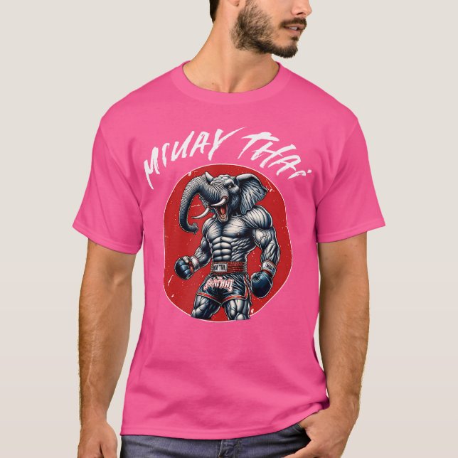 Thai Boxing And Muay Thai Elephant T-Shirt (Front)