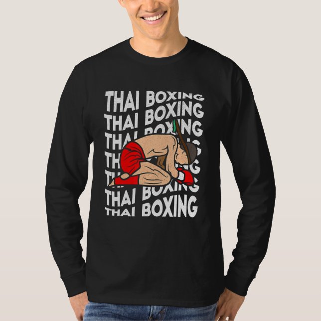 Thai Boxing Kickboxing Sports Boxer Muay Thai Men  T-Shirt (Front)