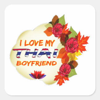 Thai Boyfriend Design Square Sticker