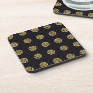 Thai Brocades Gold Brown Coaster