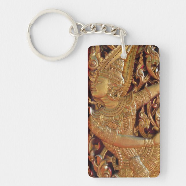 Thai Buddhist Temple Detail Key Ring (Front)