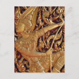 Thai Buddhist Temple Detail Postcard