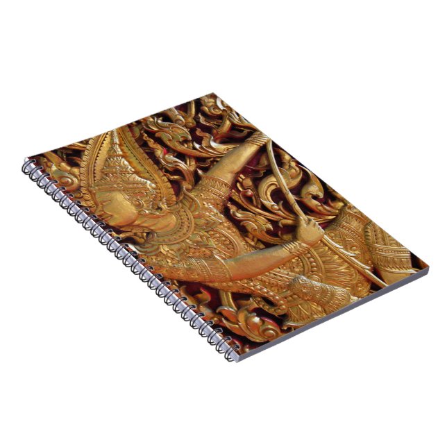 Thai Buddhist Temple Detail Spiral Notebook (Right Side)