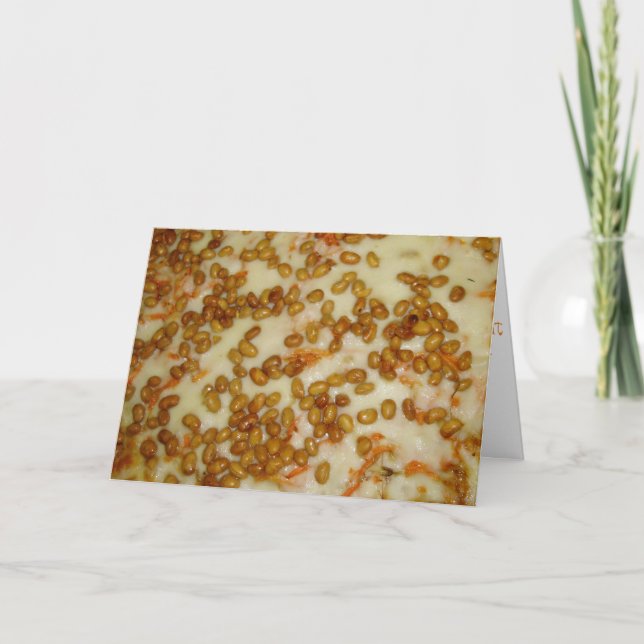 "Thai Chicken Pizza" Birthday Card (Front)