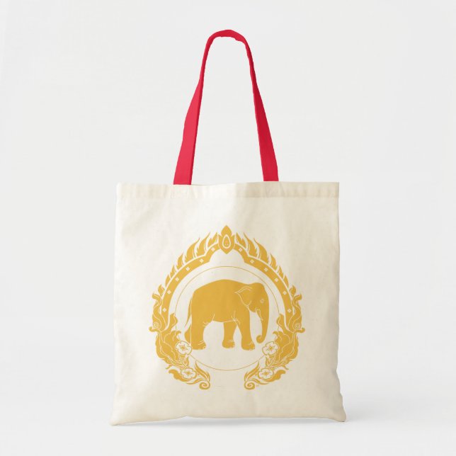 Thai Elephant Tote Bag (Front)