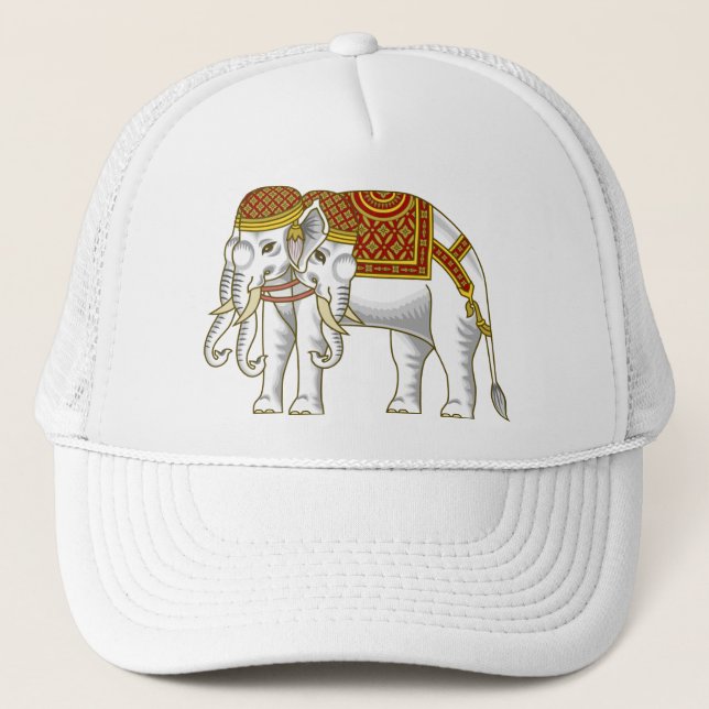 Thai Erawan White Elephant Trucker Hat (Front)