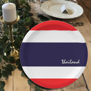 Thai Flag plates, party, sports, Thailand Paper Plate