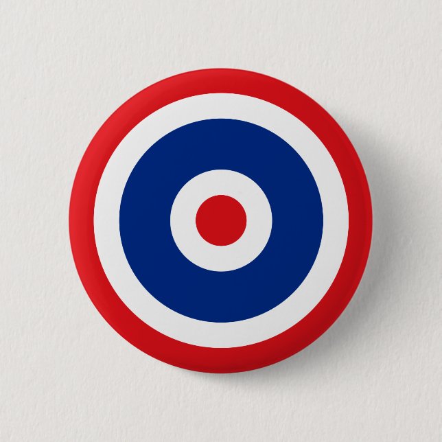 Thai Flag Roundel Target 6 Cm Round Badge (Front)