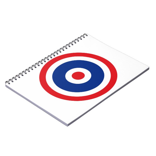Thai Flag Roundel Target Spiral Notebook (Left Side)
