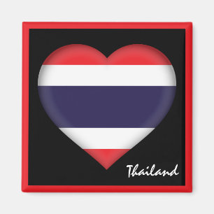 Thai flag & Thai Heart, holiday Thailand /sports Magnet