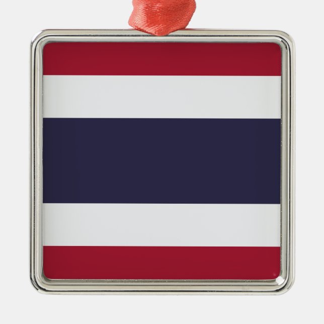 Thai Flag (Thailand) Metal Tree Decoration (Front)