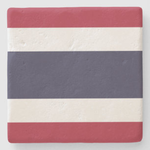 Thai Flag (Thailand) Stone Coaster
