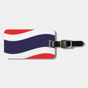 Thai Flag Wave Luggage Tag
