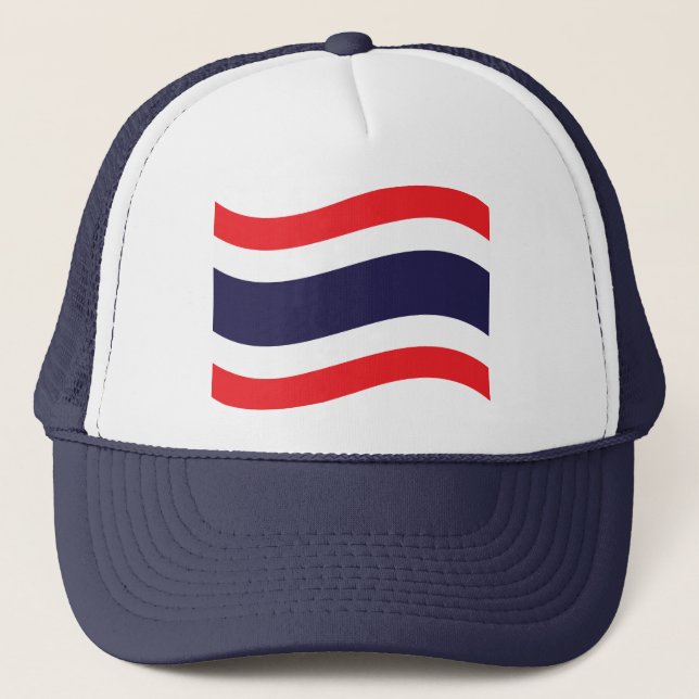 Thai Flag Wave Trucker Hat (Front)